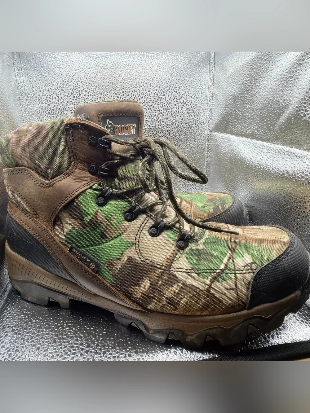 Rocky Men's Camouflage Hunting Boots - Green/Brown/Black